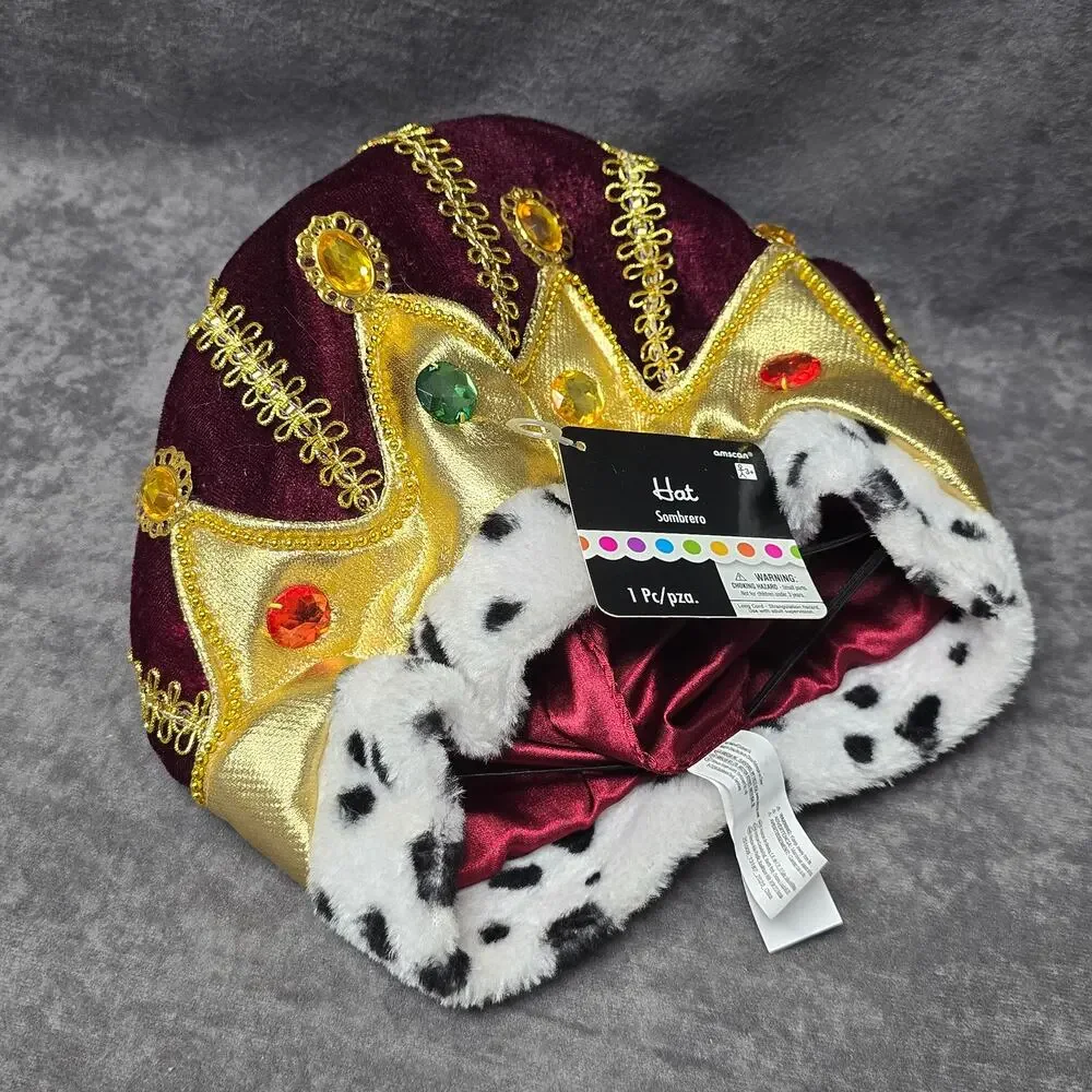 Suit Yourself Majesty King Multicolored Crown Halloween Costume Medieval Hat New